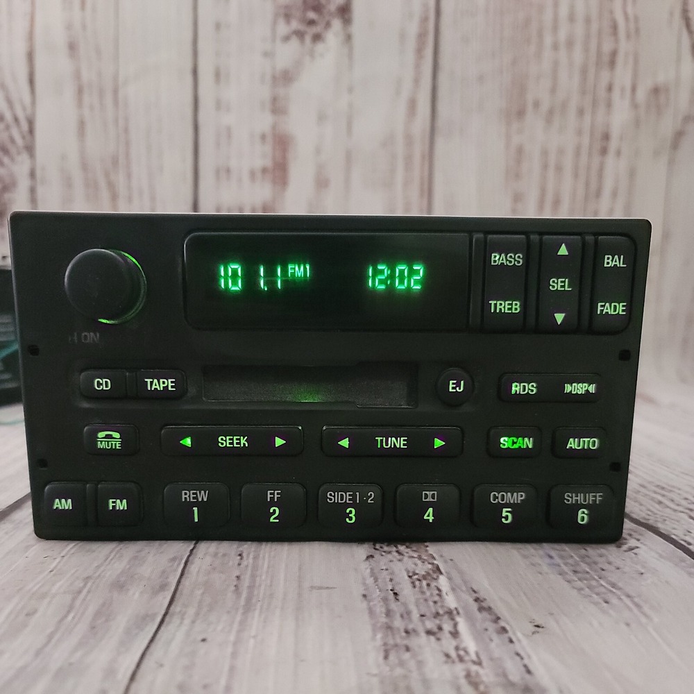 99 -04 Ford Expedition Mercury AM FM Cassette with CD Controls YL1F-18C870-JA